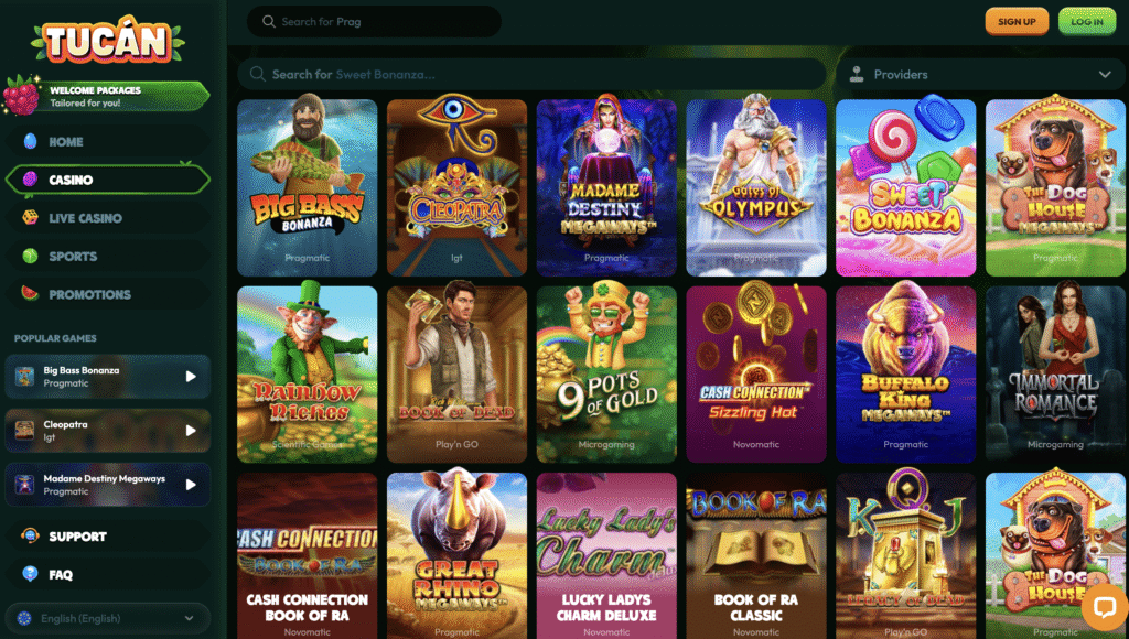 games options at tucan casino